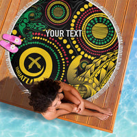 Vanuatu Personalized Aboriginal Arts Beach Blanket Turtle and Iguana Special - Polynesian Pride