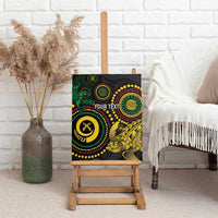 Vanuatu Personalized Aboriginal Arts Canvas Wall Art Turtle and Iguana Special - Polynesian Pride