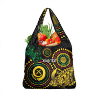 Vanuatu Personalized Aboriginal Arts Grocery Bag Turtle and Iguana Special - Polynesian Pride