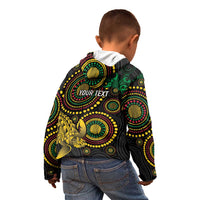 Vanuatu Personalized Aboriginal Arts Kid Hoodie Turtle and Iguana Special - Polynesian Pride