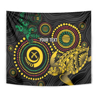 Vanuatu Personalized Aboriginal Arts Tapestry Turtle and Iguana Special - Polynesian Pride