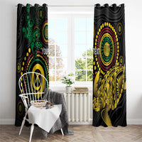 Vanuatu Personalized Aboriginal Arts Window Curtain Turtle and Iguana Special - Polynesian Pride