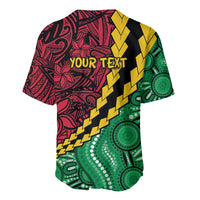 Vanuatu Personalized Tribal Baseball Jersey Aboriginal Inspired Mix Style - Polynesian Pride