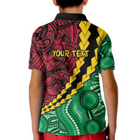 Vanuatu Personalized Tribal Kid Polo Shirt Aboriginal Inspired Mix Style - Polynesian Pride