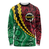 Vanuatu Personalized Tribal Long Sleeve Shirt Aboriginal Inspired Mix Style - Polynesian Pride