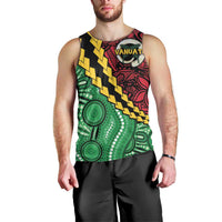 Vanuatu Personalized Tribal Men Tank Top Aboriginal Inspired Mix Style - Polynesian Pride
