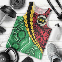 Vanuatu Personalized Tribal Men Tank Top Aboriginal Inspired Mix Style - Polynesian Pride
