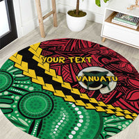 Vanuatu Personalized Tribal Round Carpet Aboriginal Inspired Mix Style - Polynesian Pride