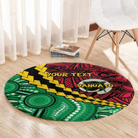 Vanuatu Personalized Tribal Round Carpet Aboriginal Inspired Mix Style - Polynesian Pride