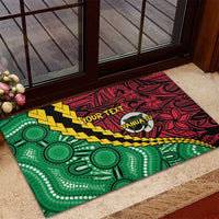 Vanuatu Personalized Tribal Rubber Doormat Aboriginal Inspired Mix Style - Polynesian Pride