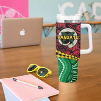 Vanuatu Personalized Tribal Tumbler With Handle Aboriginal Inspired Mix Style - Polynesian Pride