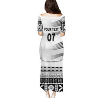 Personalised Fiji Rugby Puletasi Kaiviti WC 2023 Jersey Replica - White LT7 - Polynesian Pride