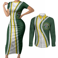 Cook Islands Rugby Personalized Avaiki Couples Matching Short Sleeve Bodycon Dress and Long Sleeve Button Shirt GO Kuki