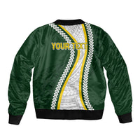 Cook Islands Rugby Personalized Avaiki Sleeve Zip Bomber Jacket GO Kuki