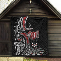 New Zealand Darts Personalized Hei Manaia Quilt Classic Kowhaiwhai