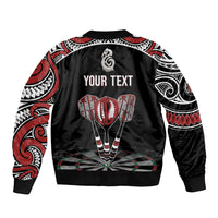 New Zealand Darts Personalized Hei Manaia Sleeve Zip Bomber Jacket Classic Kowhaiwhai
