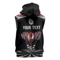 New Zealand Darts Personalized Hei Manaia Sleeveless Hoodie Classic Kowhaiwhai