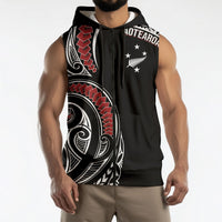 New Zealand Darts Personalized Hei Manaia Sleeveless Zip Hoodie Classic Kowhaiwhai