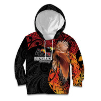 Papua New Guinea Personalised Kid Hoodie Grunge Style 49th Independence Anni