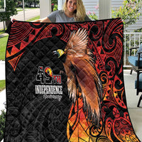 Papua New Guinea Quilt Grunge Style 49th Independence Anni LT7 Black Red - Polynesian Pride
