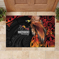 Papua New Guinea Rubber Doormat Grunge Style 49th Independence Anni