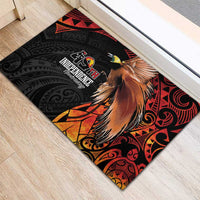 Papua New Guinea Rubber Doormat Grunge Style 49th Independence Anni