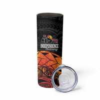 Papua New Guinea Skinny Tumbler Grunge Style 49th Independence Anni LT7 - Polynesian Pride