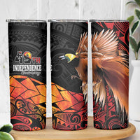 Papua New Guinea Skinny Tumbler Grunge Style 49th Independence Anni LT7 - Polynesian Pride
