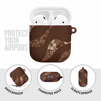 Aloha Hawaii Floral Tapa AirPods Case Patchwork Mocha - Polynesian Pride
