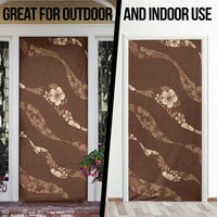 Aloha Hawaii Floral Tapa Door Cover Patchwork Mocha - Polynesian Pride