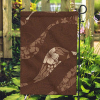 Aloha Hawaii Floral Tapa Garden Flag Patchwork Mocha - Polynesian Pride