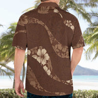 Aloha Hawaii Floral Tapa Hawaiian Shirt Patchwork Mocha - Polynesian Pride