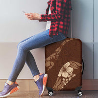 Aloha Hawaii Floral Tapa Luggage Cover Patchwork Mocha LT7 - Polynesian Pride