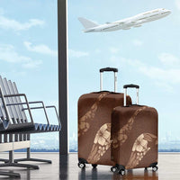 Aloha Hawaii Floral Tapa Luggage Cover Patchwork Mocha LT7 - Polynesian Pride