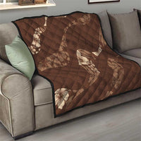 Aloha Hawaii Floral Tapa Quilt Patchwork Mocha - Polynesian Pride