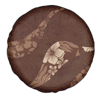 Aloha Hawaii Floral Tapa Spare Tire Cover Patchwork Mocha - Polynesian Pride