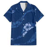 Aloha Hawaii Floral Tapa Hawaiian Shirt Patchwork Navy - Polynesian Pride