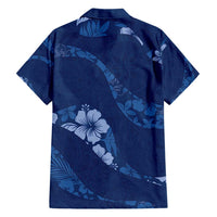 Aloha Hawaii Floral Tapa Hawaiian Shirt Patchwork Navy - Polynesian Pride