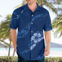 Aloha Hawaii Floral Tapa Hawaiian Shirt Patchwork Navy - Polynesian Pride