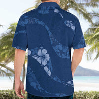 Aloha Hawaii Floral Tapa Hawaiian Shirt Patchwork Navy - Polynesian Pride