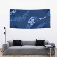 Aloha Hawaii Floral Tapa Tapestry Patchwork Navy - Polynesian Pride