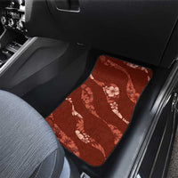 Aloha Hawaii Floral Tapa Car Mats Patchwork Crimson - Polynesian Pride