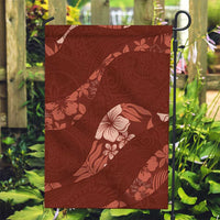 Aloha Hawaii Floral Tapa Garden Flag Patchwork Crimson - Polynesian Pride