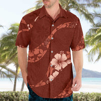 Aloha Hawaii Floral Tapa Hawaiian Shirt Patchwork Crimson - Polynesian Pride