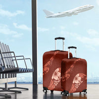Aloha Hawaii Floral Tapa Luggage Cover Patchwork Crimson LT7 - Polynesian Pride