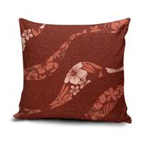 Aloha Hawaii Floral Tapa Pillow Cover Patchwork Crimson - Polynesian Pride