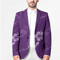 Aloha Hawaii Floral Tapa Blazer Patchwork Violet - Polynesian Pride