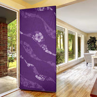 Aloha Hawaii Floral Tapa Door Cover Patchwork Violet - Polynesian Pride