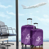 Aloha Hawaii Floral Tapa Luggage Cover Patchwork Violet LT7 - Polynesian Pride