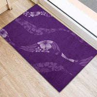 Aloha Hawaii Floral Tapa Rubber Doormat Patchwork Violet - Polynesian Pride